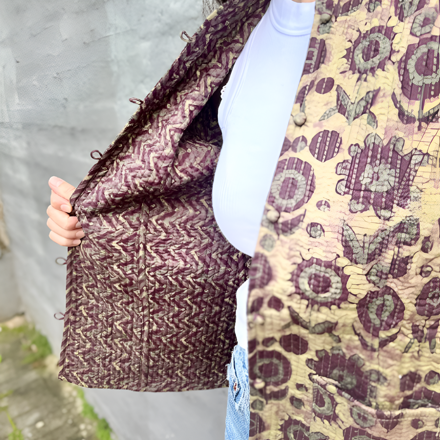 Short Jacket in Wine Garden