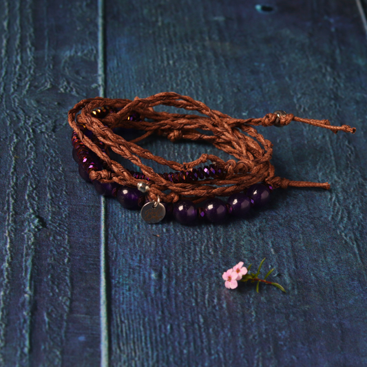 Purple Wax Chord Wrap