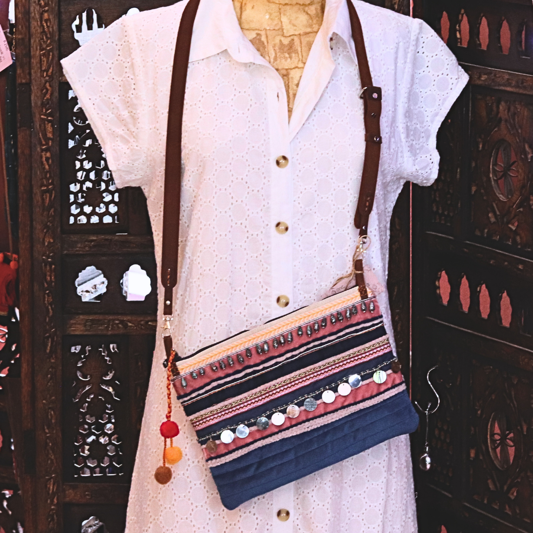 Cass Cross Body Bag in Sky