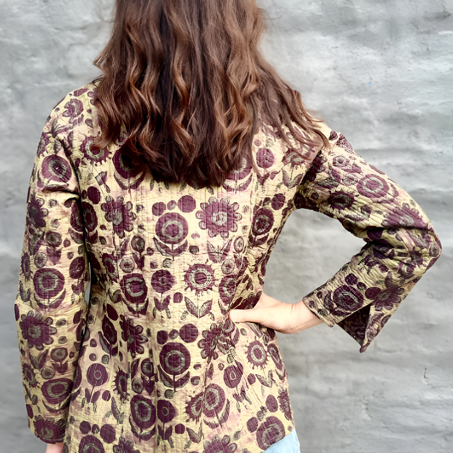 Short Jacket in Wine Garden