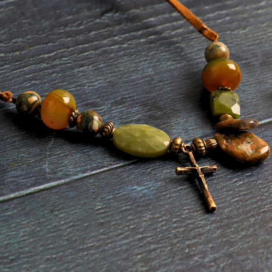 Leather & Rainforest Jasper