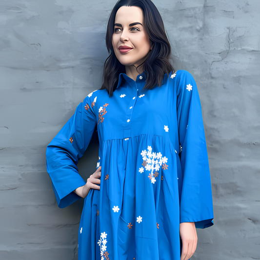 Nevaeh dress in Cobalt