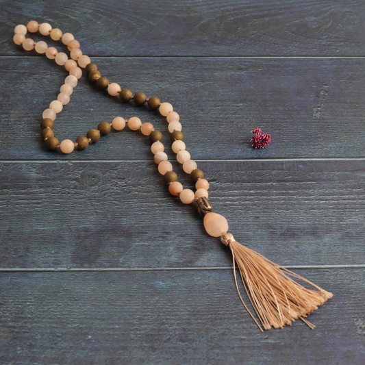 Matte Rose Quartz & Lava Stone