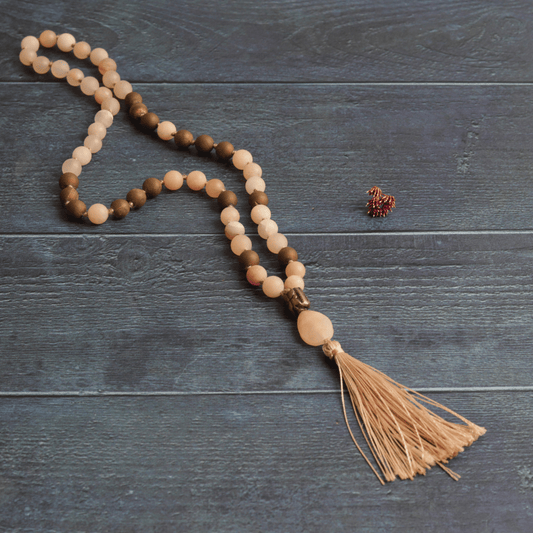 Matte Rose Quartz & Lava Stone - Handmade Jewellery - i am boho