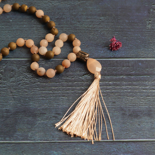 Matte Rose Quartz & Lava Stone