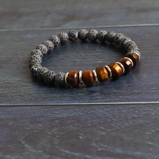 Dragon's egg jasper & Tiger's eye