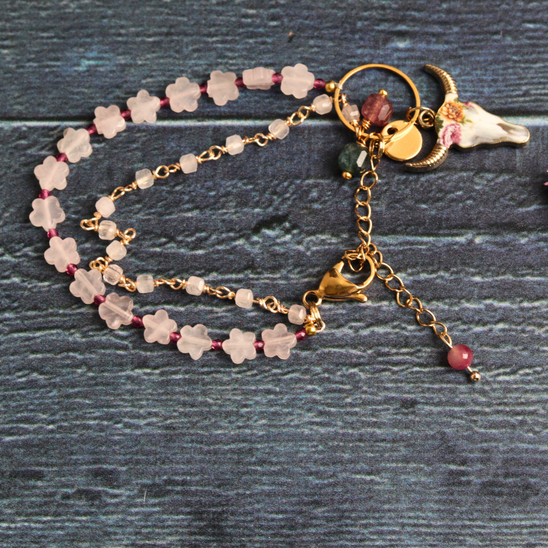 Rose Quartz & Tourmaline