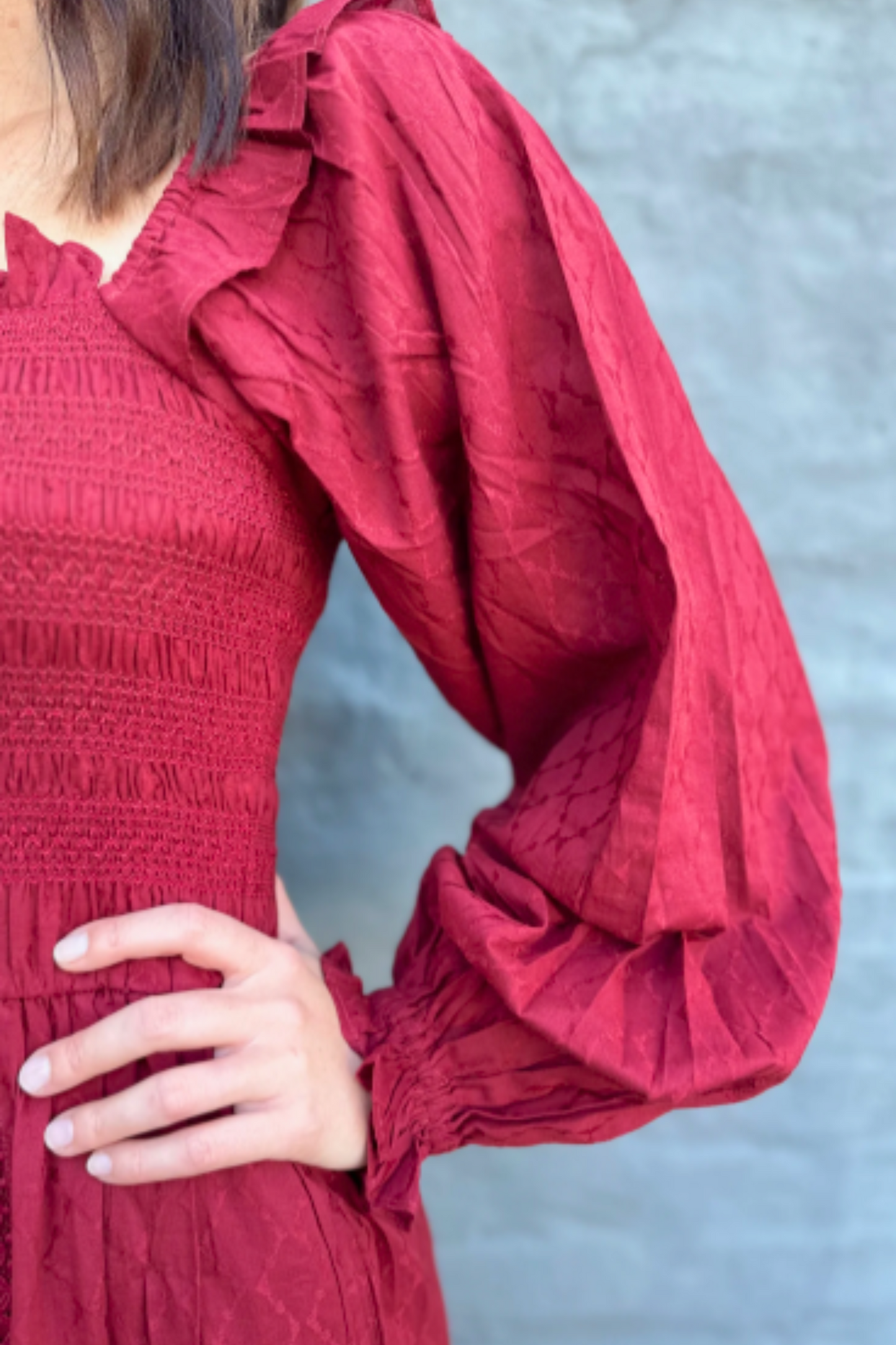 Clara dress in Wine
