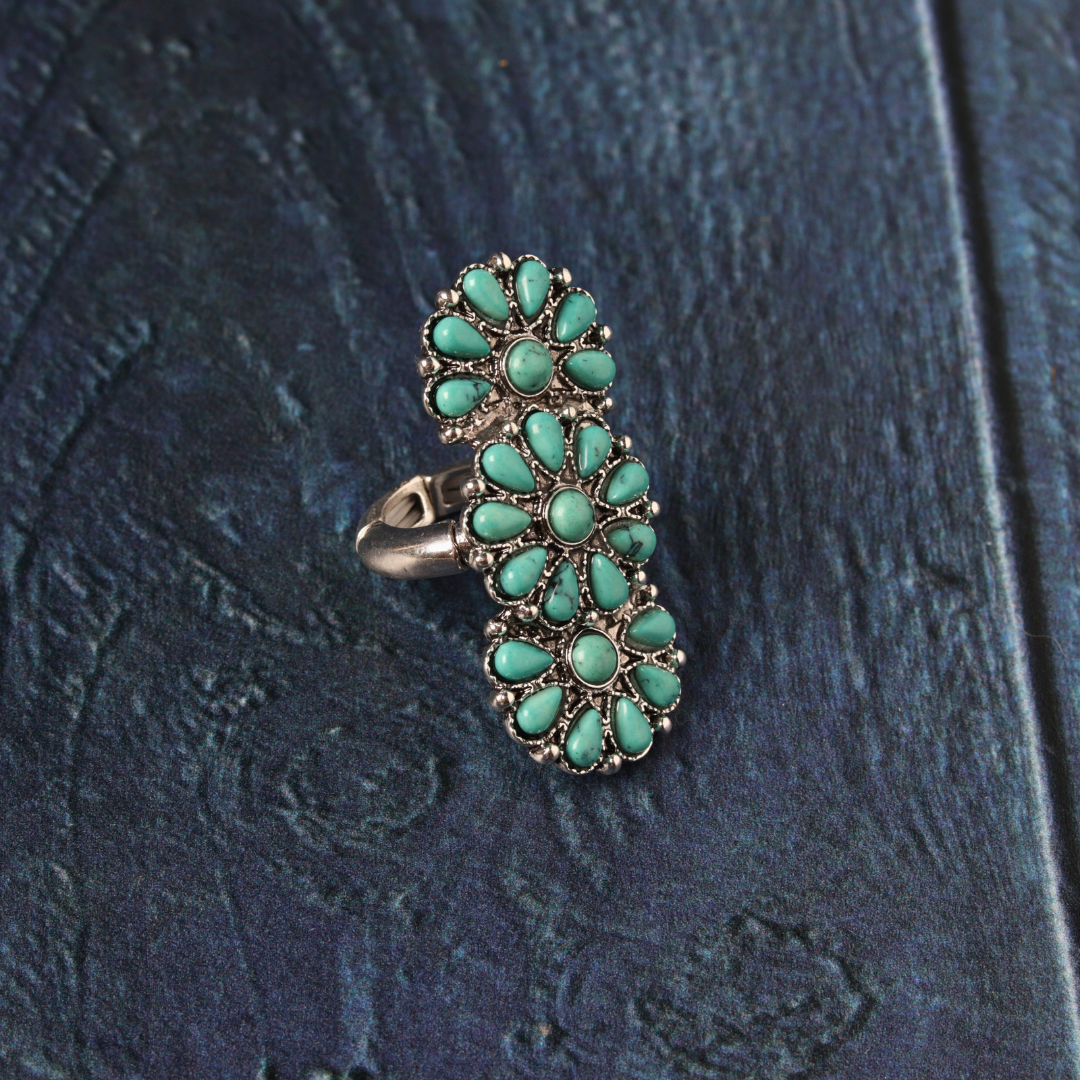 Triple Flora Turquoise