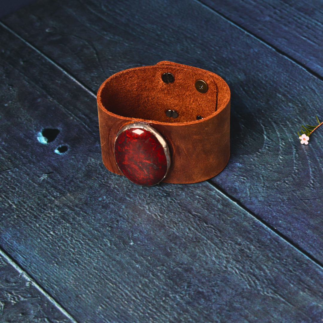 Leather & Red Jasper