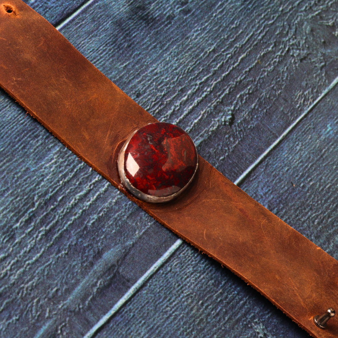 Leather & Red Jasper