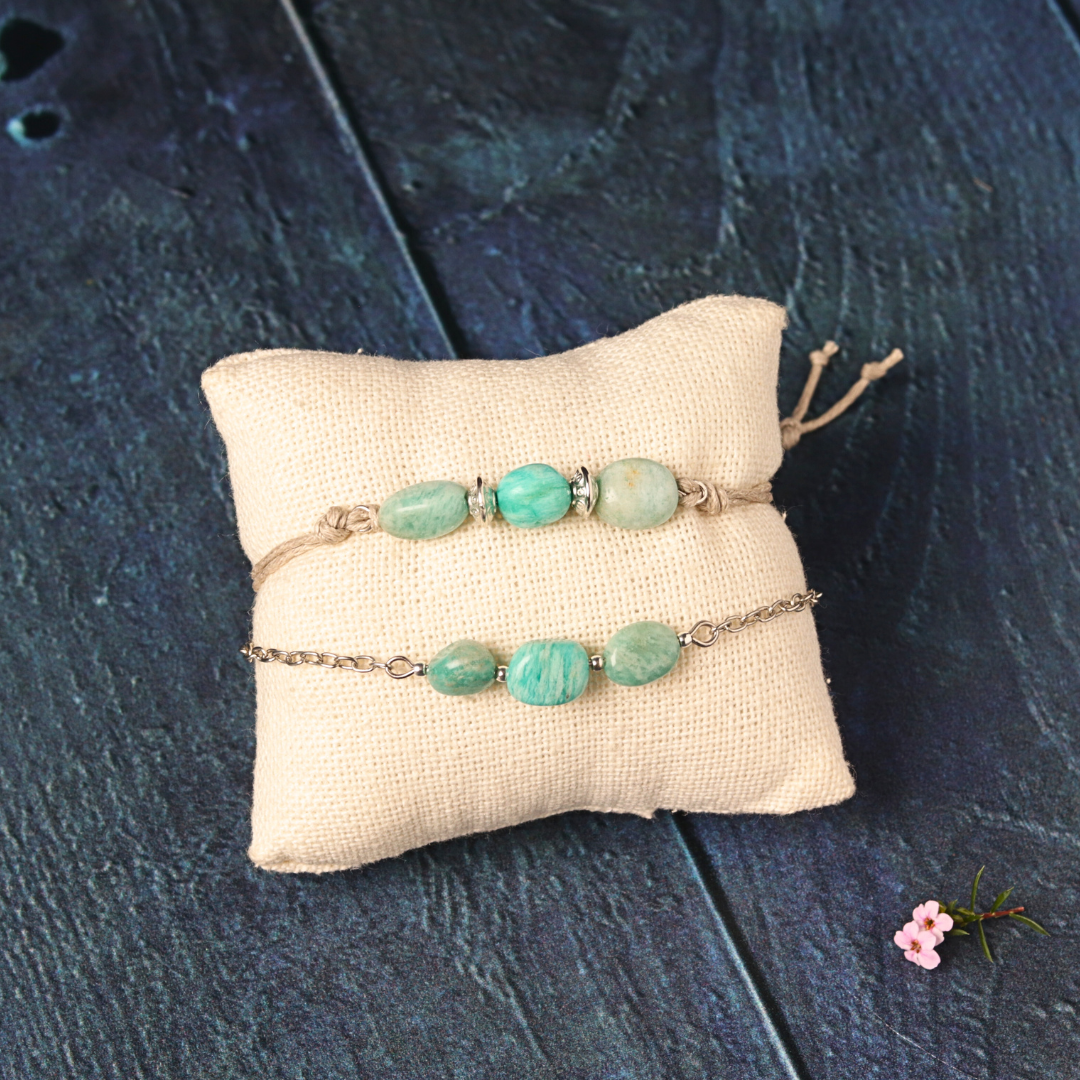 Amazonite on Wax Chord
