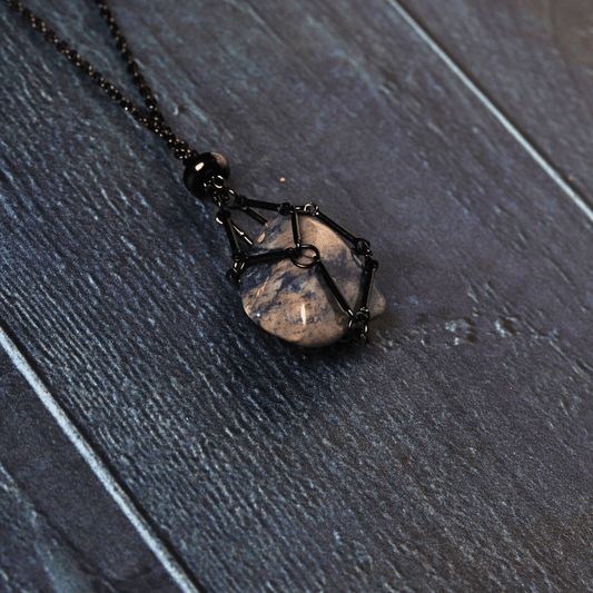 Crystal Chain in Black - Handmade Jewellery - i am boho