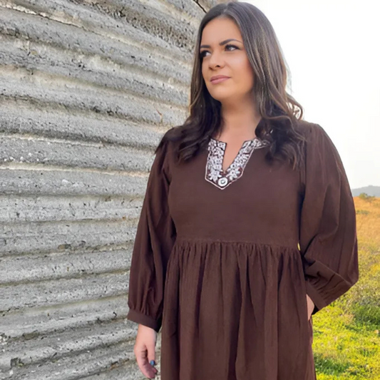 Kamari Dress in Umber