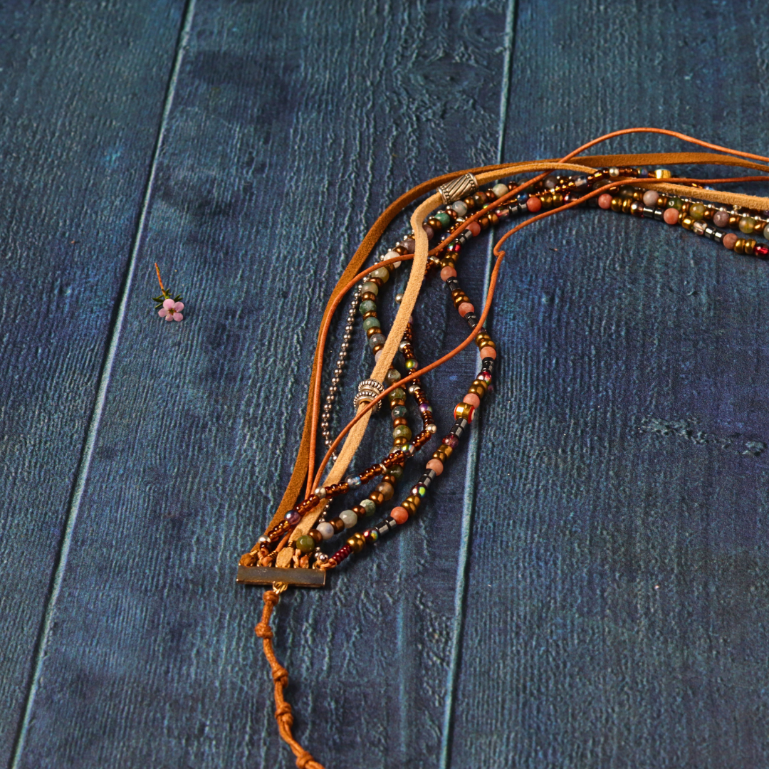 Leather beaded beauty