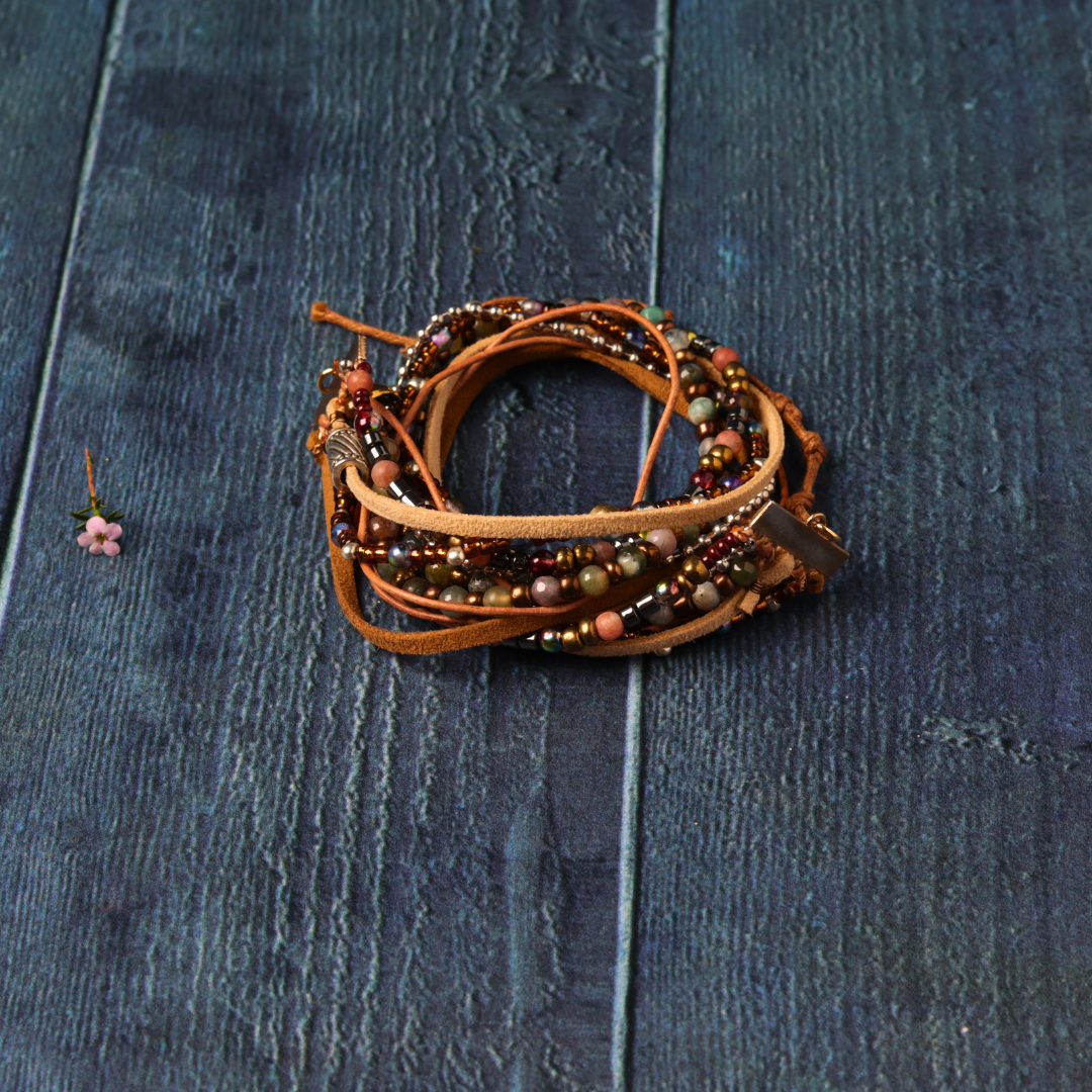 Leather beaded beauty