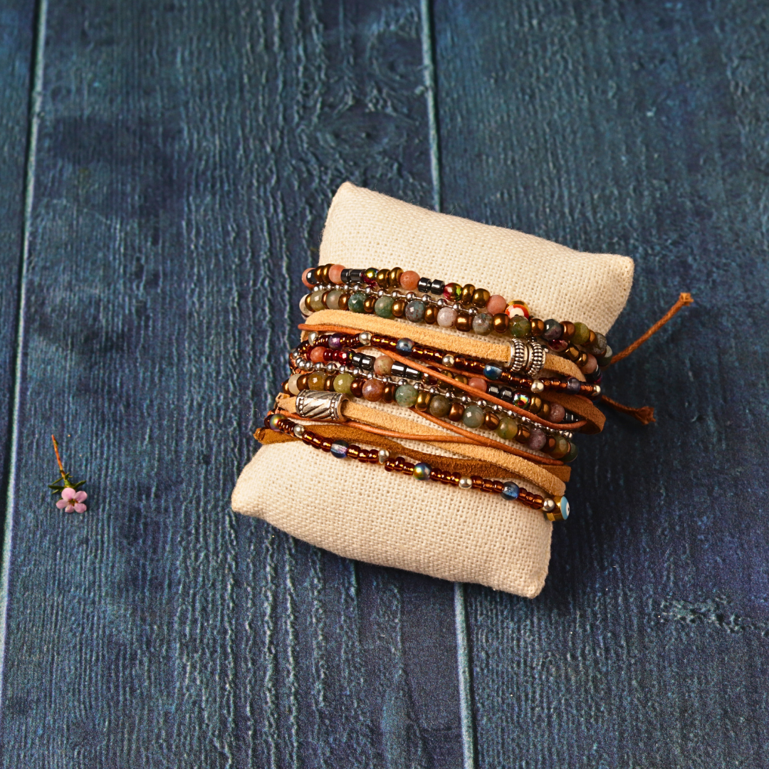 Leather beaded beauty