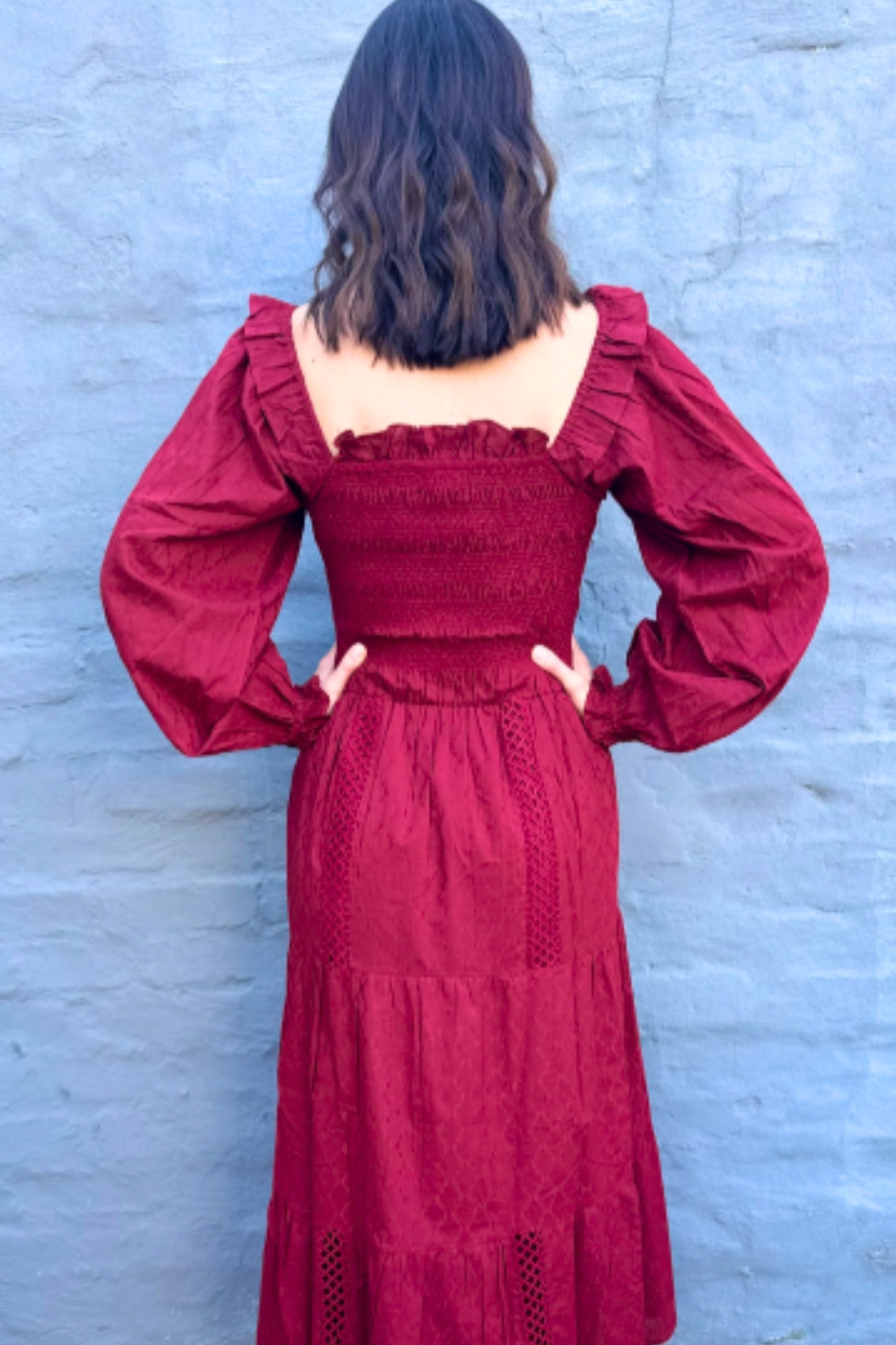 Clara dress in Wine