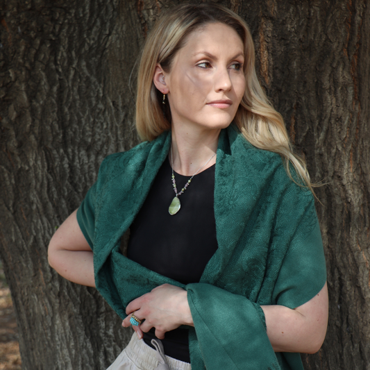 Cashmere Pashmina in Fern