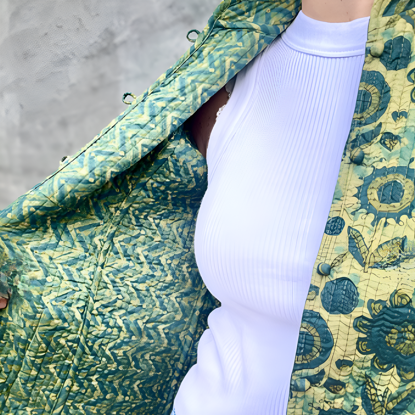 Short Jacket in Forest Garden