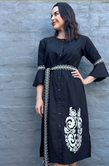 Frida Dress in Onyx