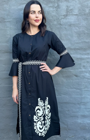 Frida Dress in Onyx