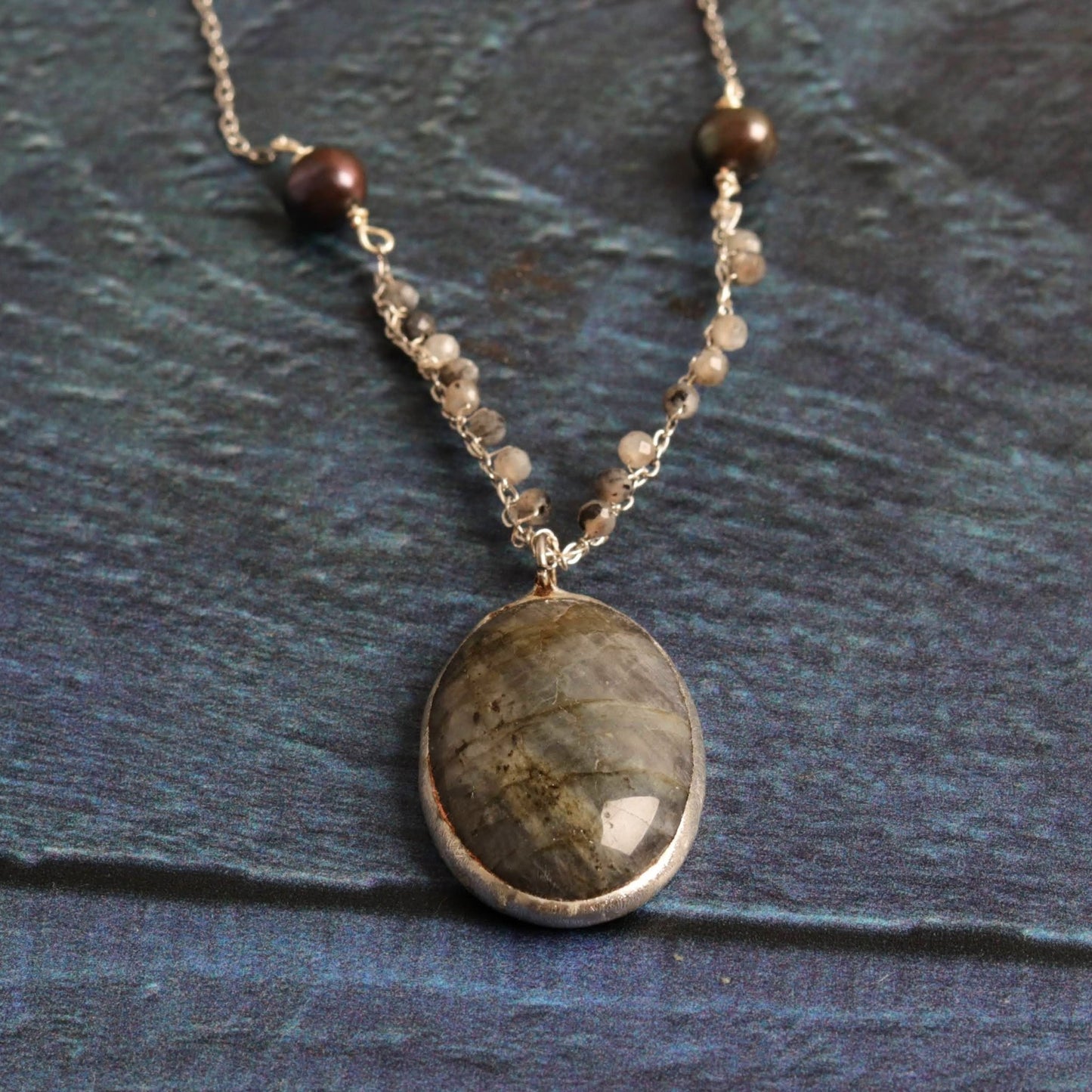 Labradorite Pearl - Handmade Jewellery - i am boho