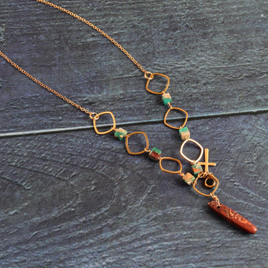 Aqua Terra geometry - Handmade Jewellery - i am boho
