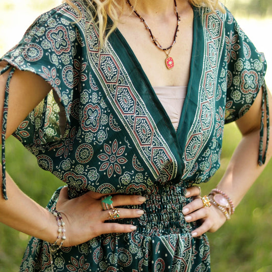 Jemma Jumpsuit in Fern - Handmade Jewellery - i am boho