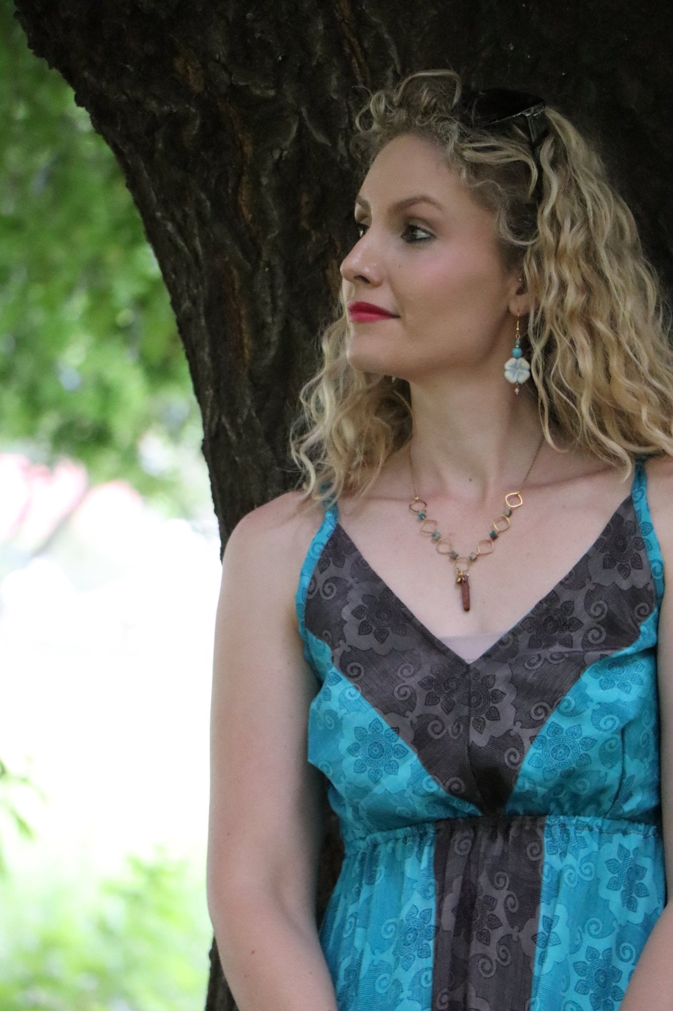 Yara Dress in Midnight Lagoon - Handmade Jewellery - i am boho