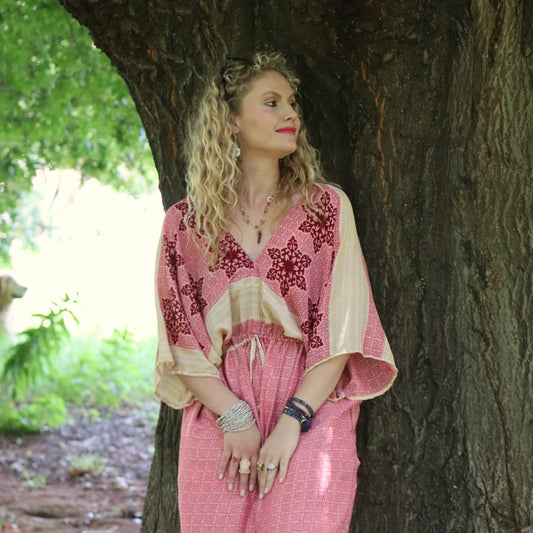 Jasmine Jumpsuit in Blooming Sunset - Handmade Jewellery - i am boho