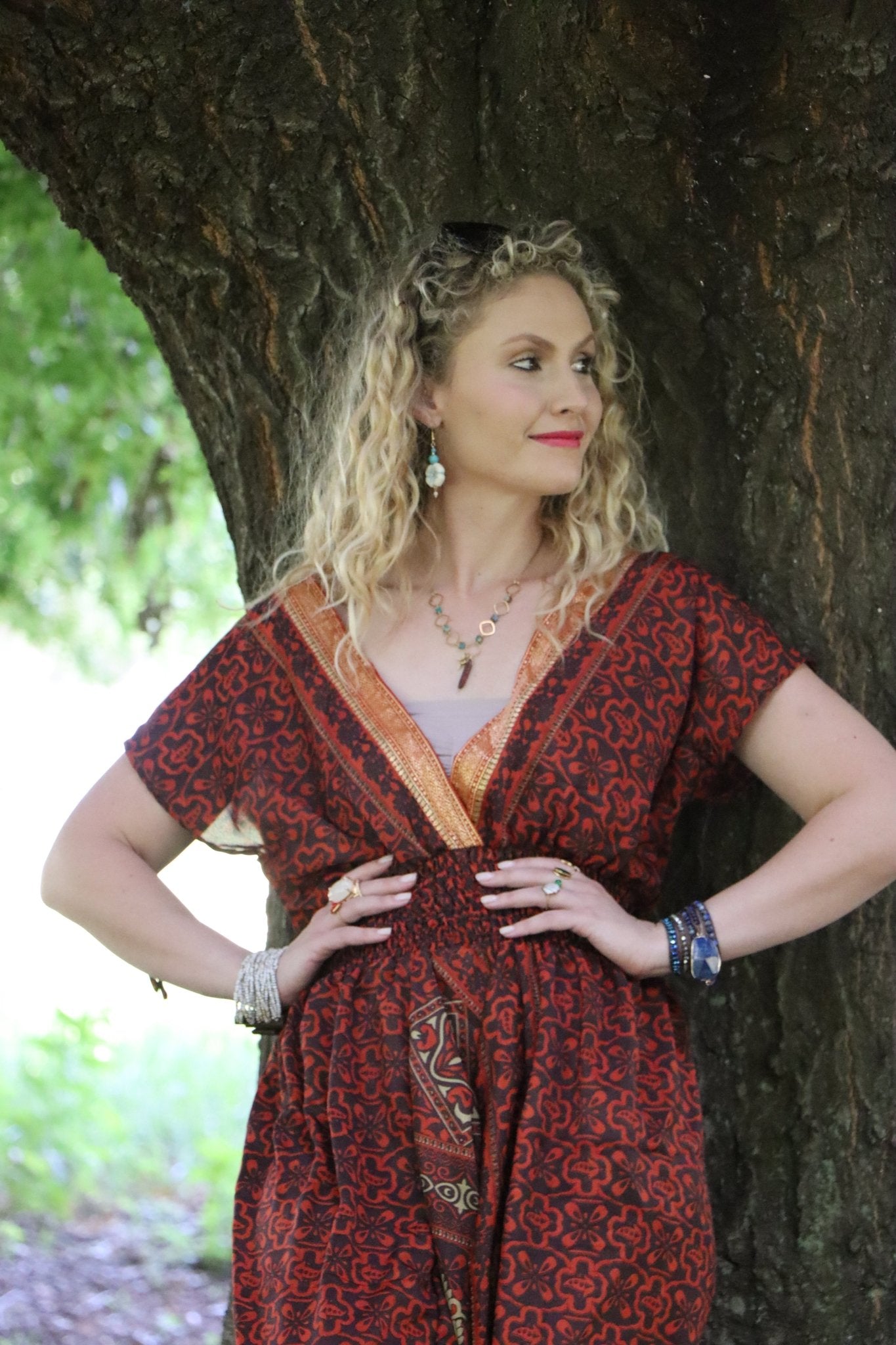Jemma Jumpsuit in Wild Maroon - Handmade Jewellery - i am boho