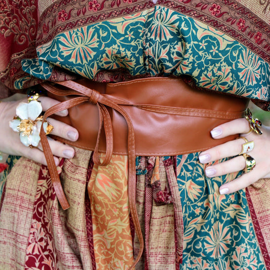 Wideband Leatherette in Tan - Handmade Jewellery - i am boho