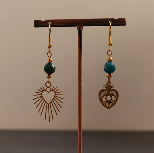 Apatite hearts - Handmade Jewellery - i am boho