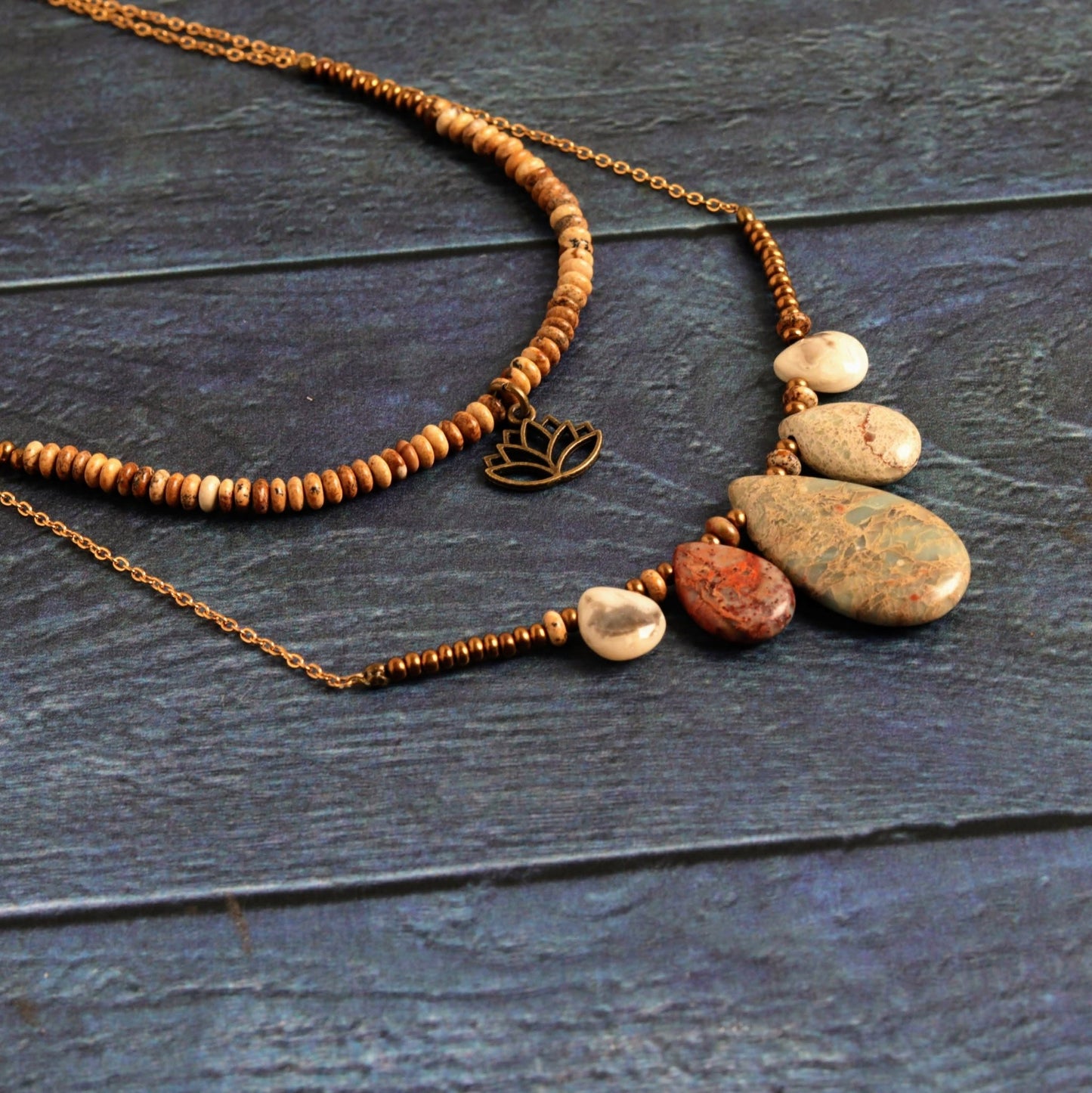 Lotus Spirit Jasper - Handmade Jewellery - i am boho