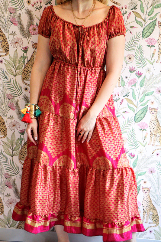 Cora Dress in Rusty Pink