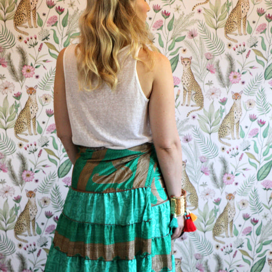 Madelyn Skirt in Moss Ocean
