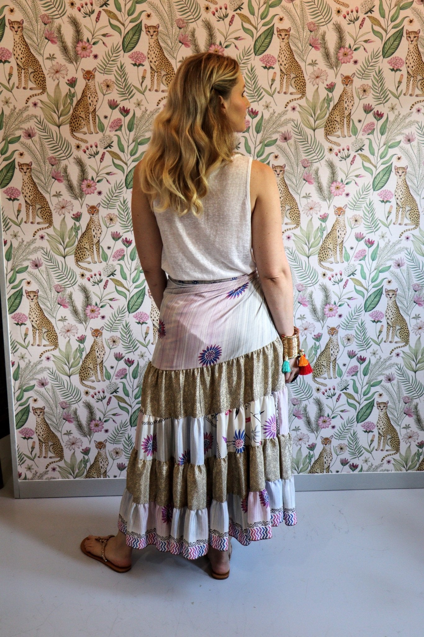 Valentina Skirt in Sandy Floral - Handmade Jewellery - i am boho