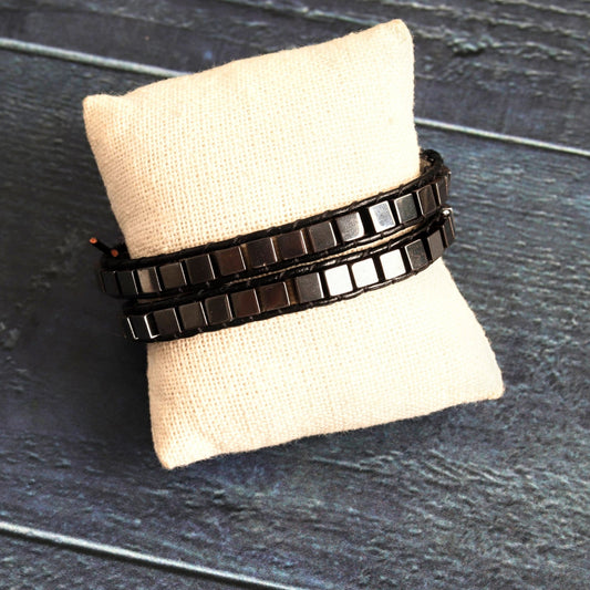 Hematite Wrap - Handmade Jewellery - i am boho