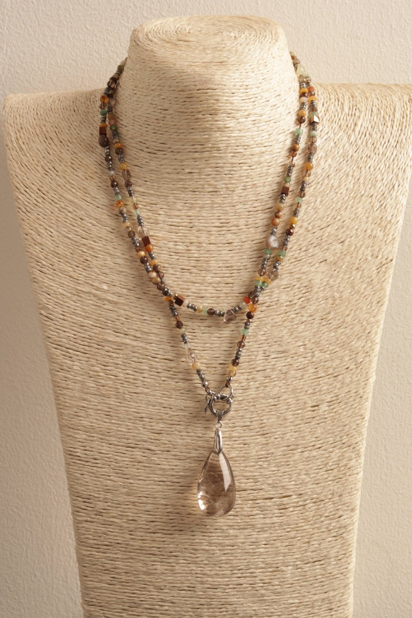 Smokey Jade Lariat - Handmade Jewellery - i am boho