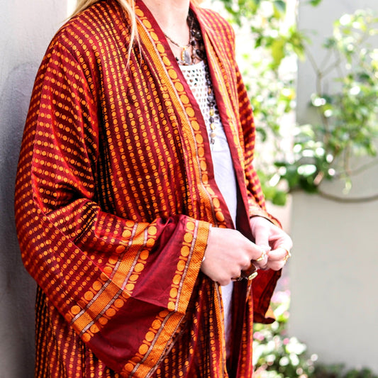 Silk Ember Kimono - Handmade Jewellery - i am boho