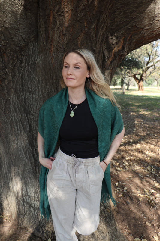 Cashmere Pashmina in Fern