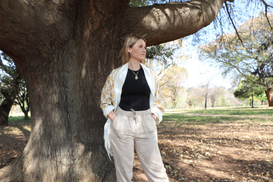 Cashmere Pashmina in Golden Pearl