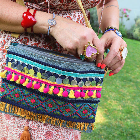 Cass crossbody bag in sun & sky