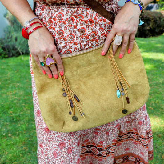 Sammy's suede hobo bag