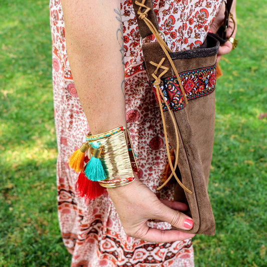 Solange's suede hobo bag - Handmade Jewellery - i am boho