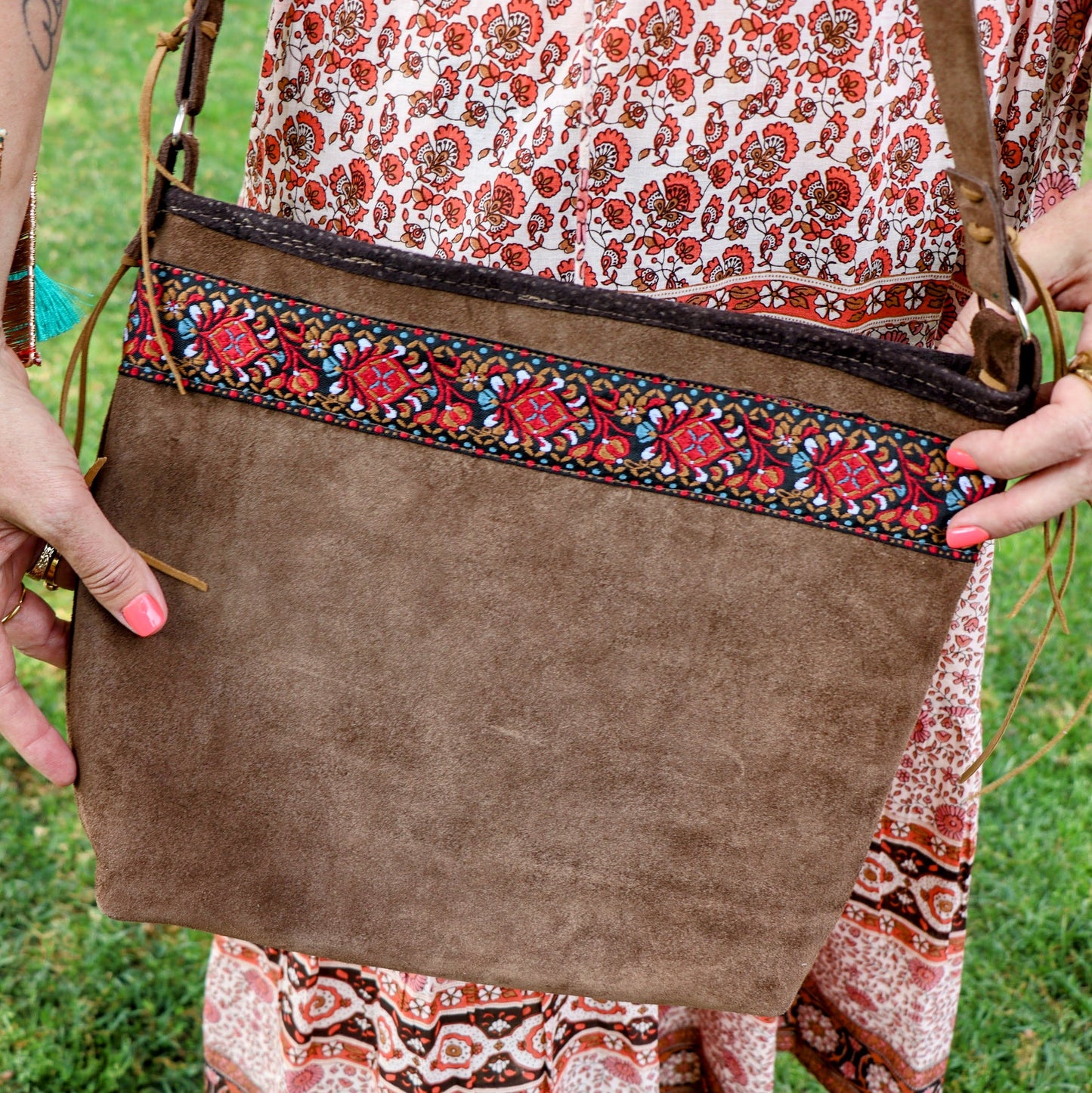 Solange's suede hobo bag