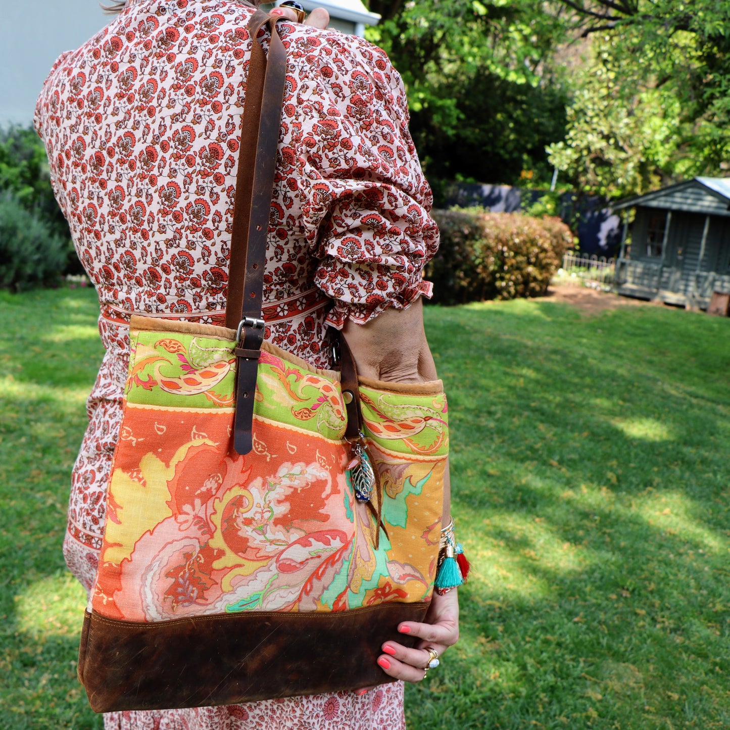Treasure's tangerine tote bag