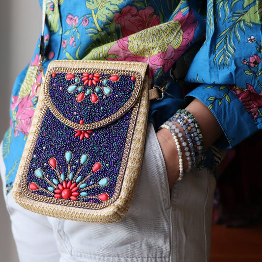 Chloe's crossbody bag in navy - Handmade Jewellery - i am boho