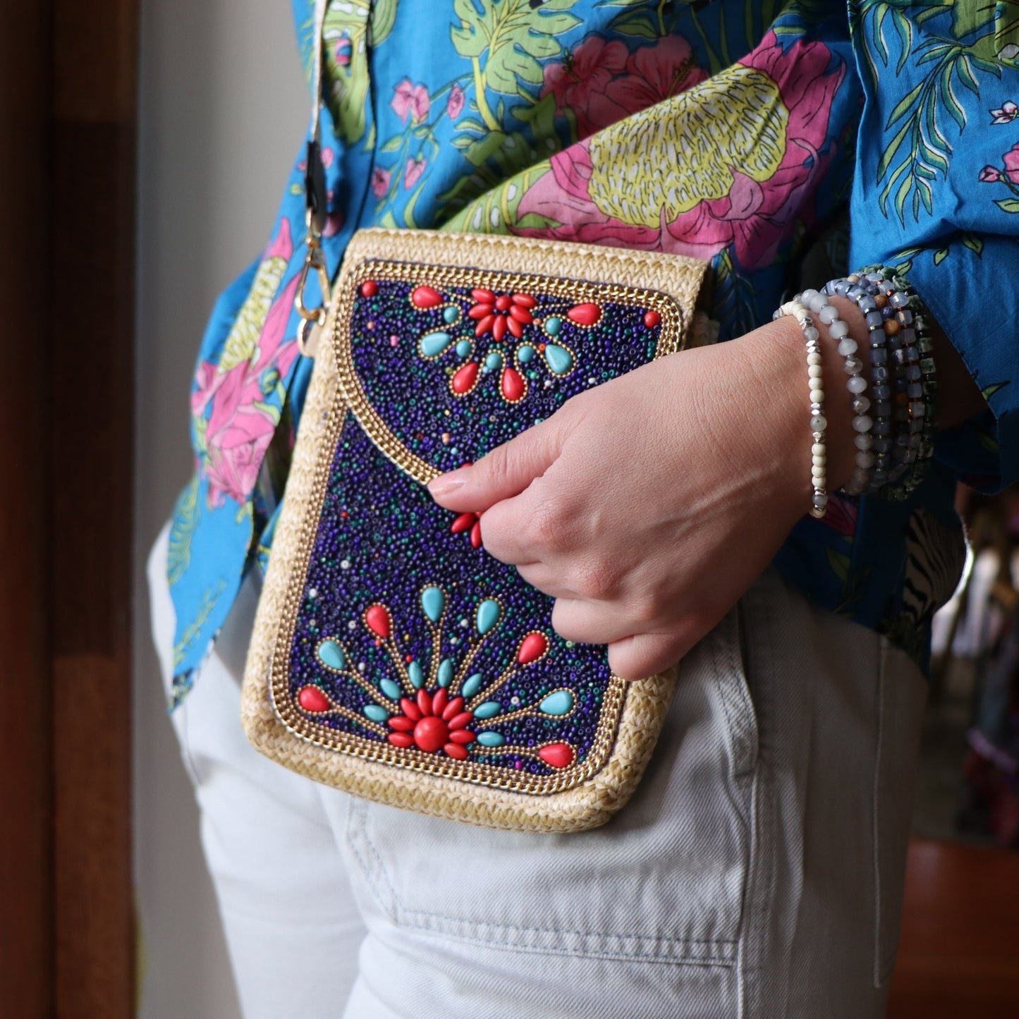 Chloe's crossbody bag in navy - Handmade Jewellery - i am boho